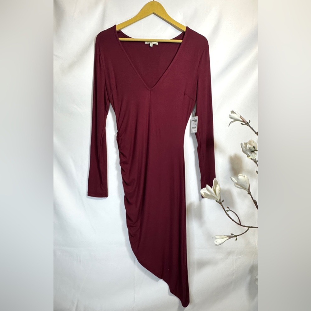 Charlotte Russe Deep Red Long Sleeve Dress